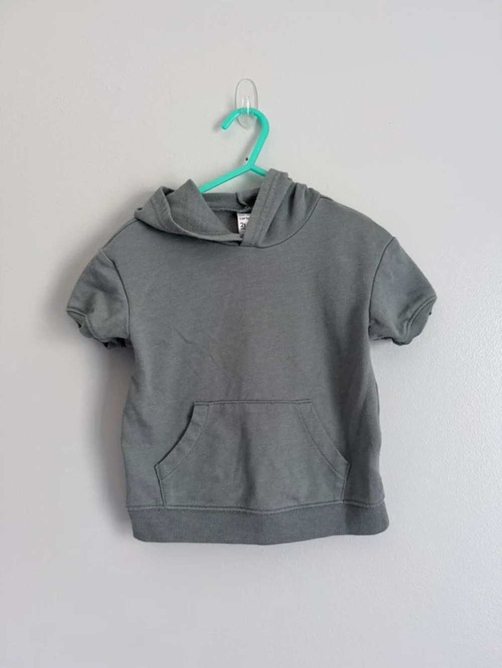 Carter’s Dinosaur Short Sleeve Hoodie Gray 2T